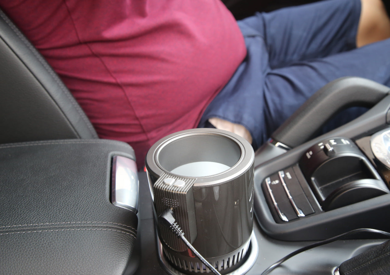Intelligent Car Heating Cup mini Warmer Auto Cup Drink Holder Semiconductor Cooling Refrigeration Heater Warm Milk for Car Home
