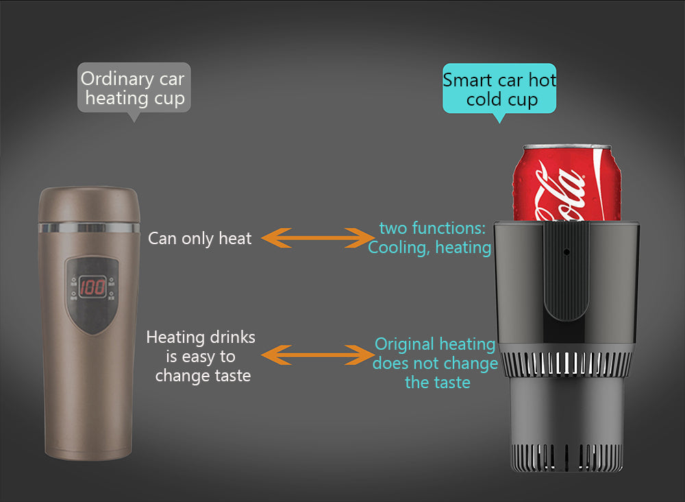 Intelligent Car Heating Cup mini Warmer Auto Cup Drink Holder Semiconductor Cooling Refrigeration Heater Warm Milk for Car Home