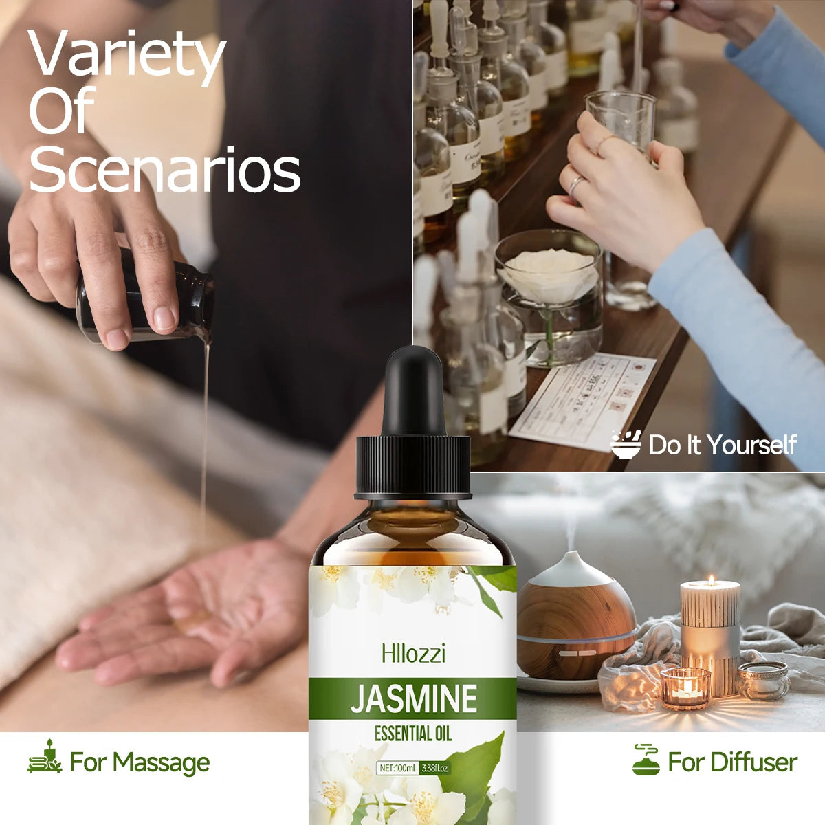 30ml/60ml/100ml Jasmine skin care essential oil Plant extract essential oil for body care