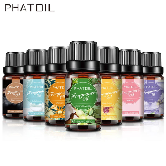 PHATOIL 10ml Fragrance Oil for Candles Making Diffuser Coconut Vanilla Coffee Black Opiumm Angel La Vie Est Belle Bubble Gum