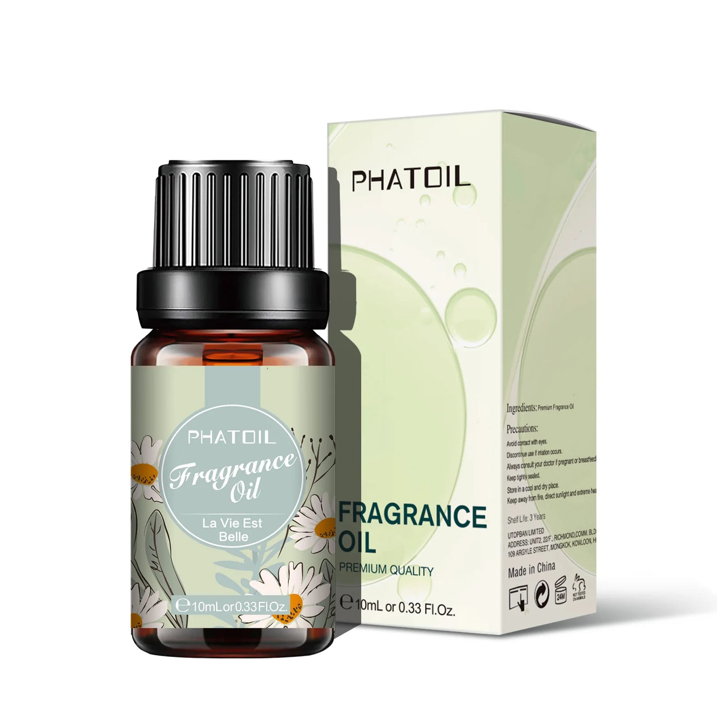 PHATOIL 10ml Fragrance Oil for Candles Making Diffuser Coconut Vanilla Coffee Black Opiumm Angel La Vie Est Belle Bubble Gum