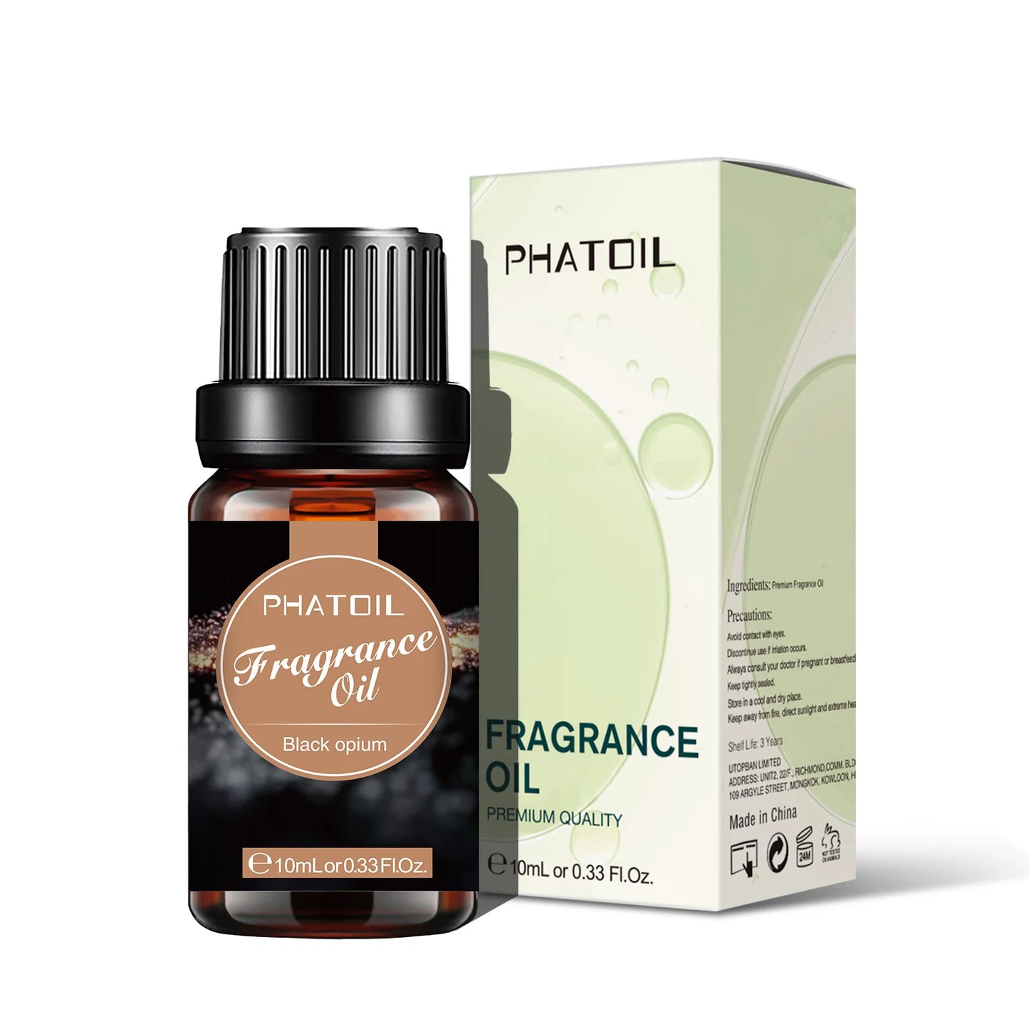 PHATOIL 10ml Fragrance Oil for Candles Making Diffuser Coconut Vanilla Coffee Black Opiumm Angel La Vie Est Belle Bubble Gum