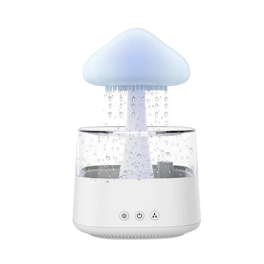 Cloud Humidifiers Water Drip Mushroom Humidifiers with Remote 7Color Control Mood Light Air Humidifier Raindrop Humidifiers