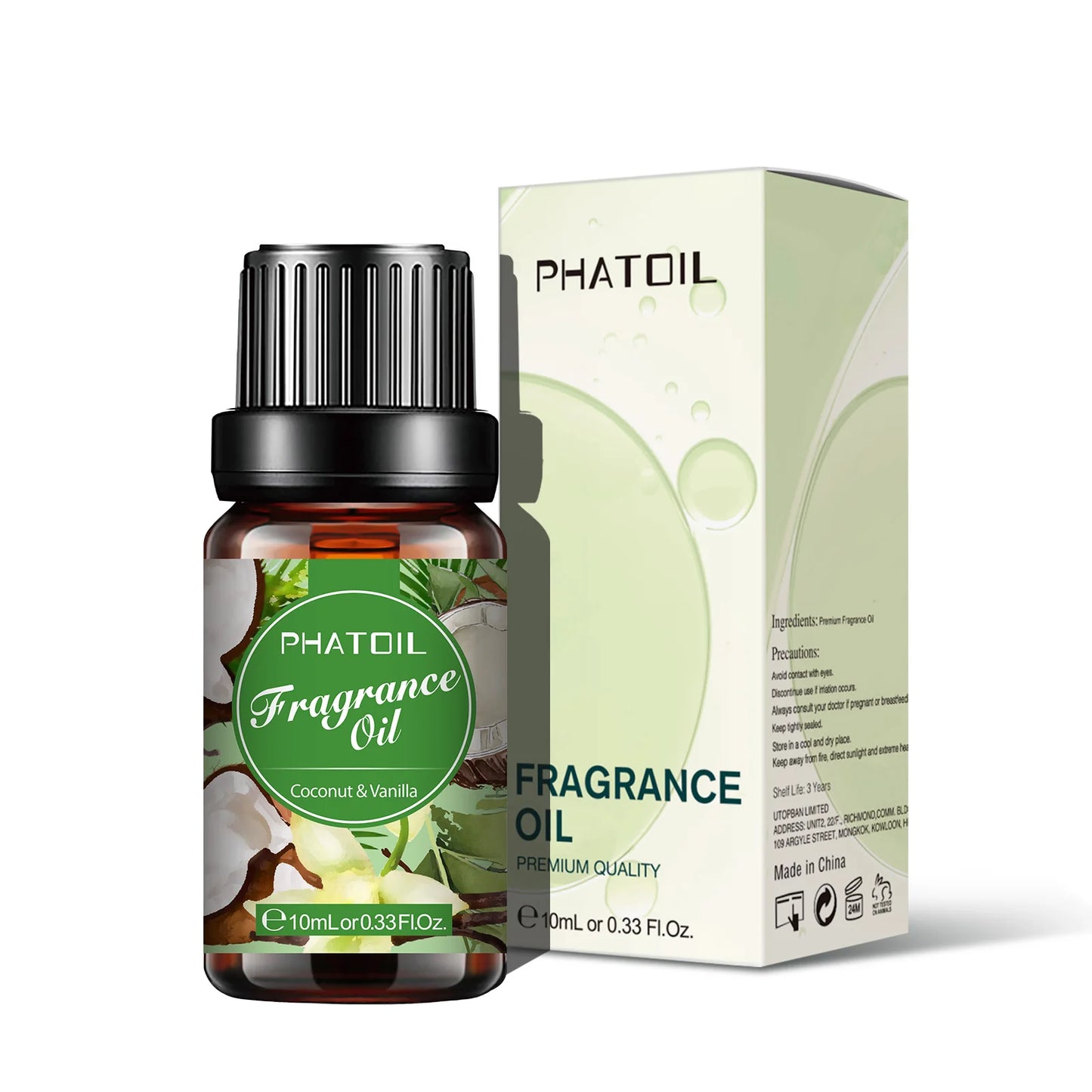 PHATOIL 10ml Fragrance Oil for Candles Making Diffuser Coconut Vanilla Coffee Black Opiumm Angel La Vie Est Belle Bubble Gum