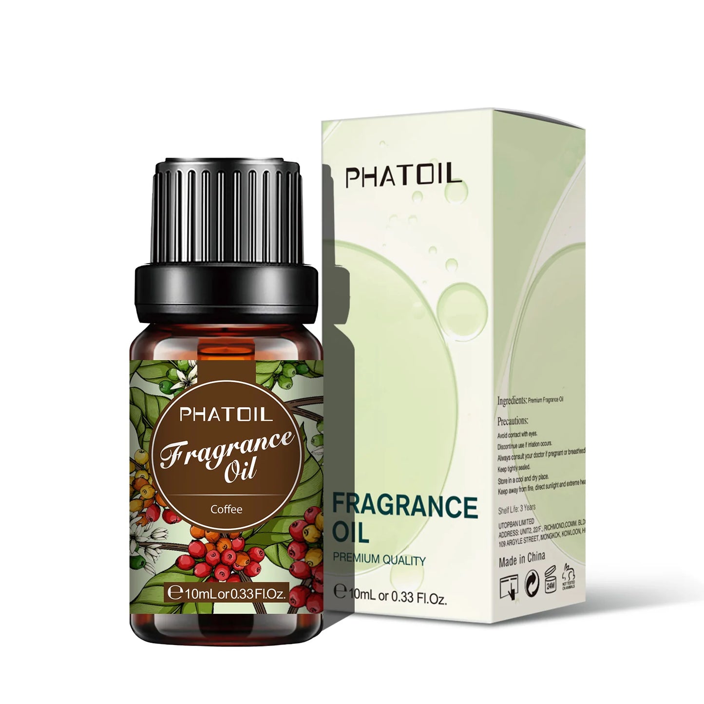PHATOIL 10ml Fragrance Oil for Candles Making Diffuser Coconut Vanilla Coffee Black Opiumm Angel La Vie Est Belle Bubble Gum