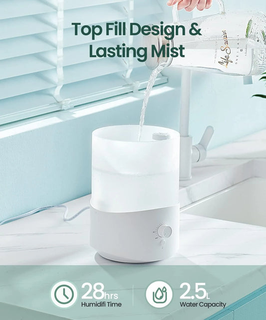 New desktop air diffuser Humidifiers for Large Room Cool Mist Humidifier with Essential Oil Diffuser Top Fill Humidification