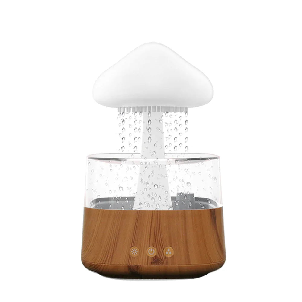 Cloud Humidifiers Water Drip Mushroom Humidifiers with Remote 7Color Control Mood Light Air Humidifier Raindrop Humidifiers